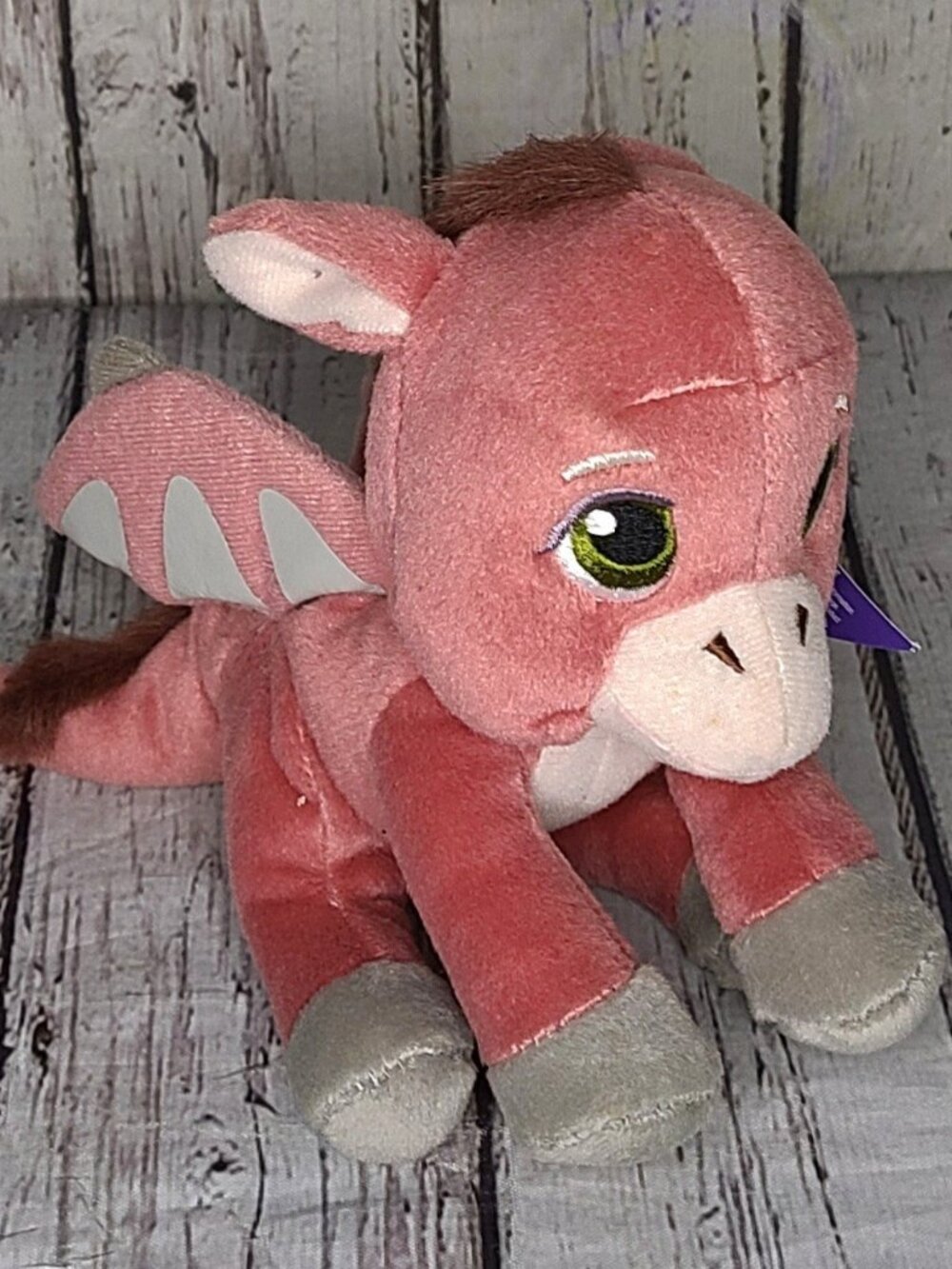8" Vintage 2007 Dreamworks Shrek The 3rd Pink Baby Dronkey Dragon Donkey Plush